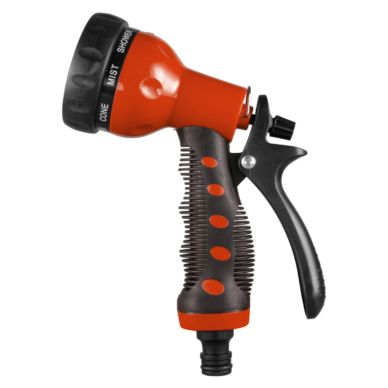 Hose Gun Water Sprayer 8-Pattern Adjustable, Cost Wise Orange - Home & Garden > Lawn & Garden > Watering & Irrigation > Garden Hose Spray Nozzles Garden watering