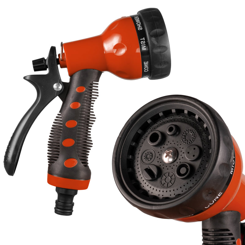 Hose Gun Water Sprayer 8-Pattern Adjustable, Cost Wise Orange - Home & Garden > Lawn & Garden > Watering & Irrigation > Garden Hose Spray Nozzles Garden watering