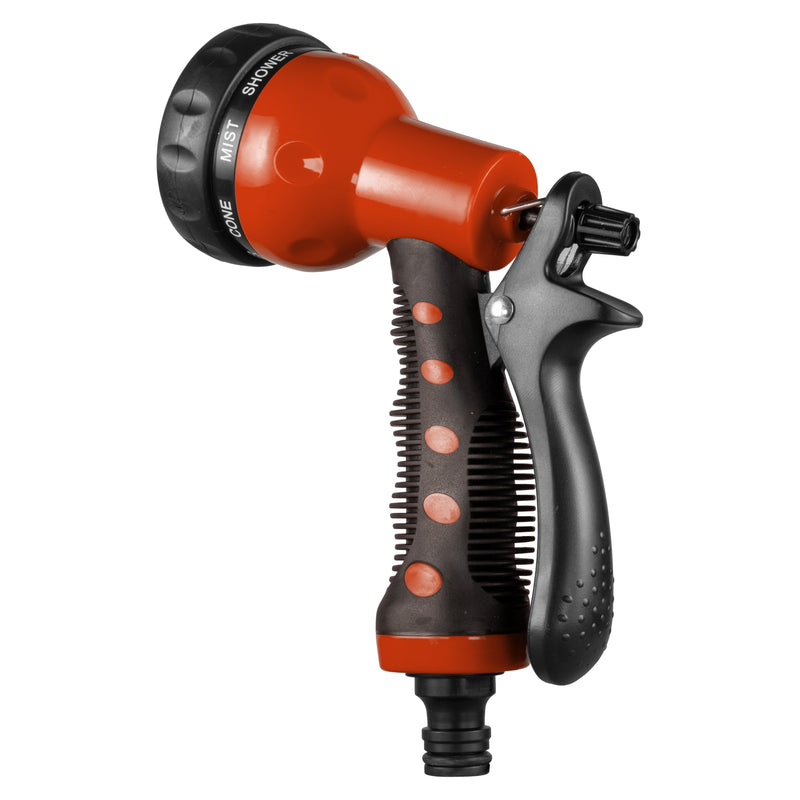 Hose Gun Water Sprayer 8-Pattern Adjustable, Cost Wise Orange - Home & Garden > Lawn & Garden > Watering & Irrigation > Garden Hose Spray Nozzles Garden watering
