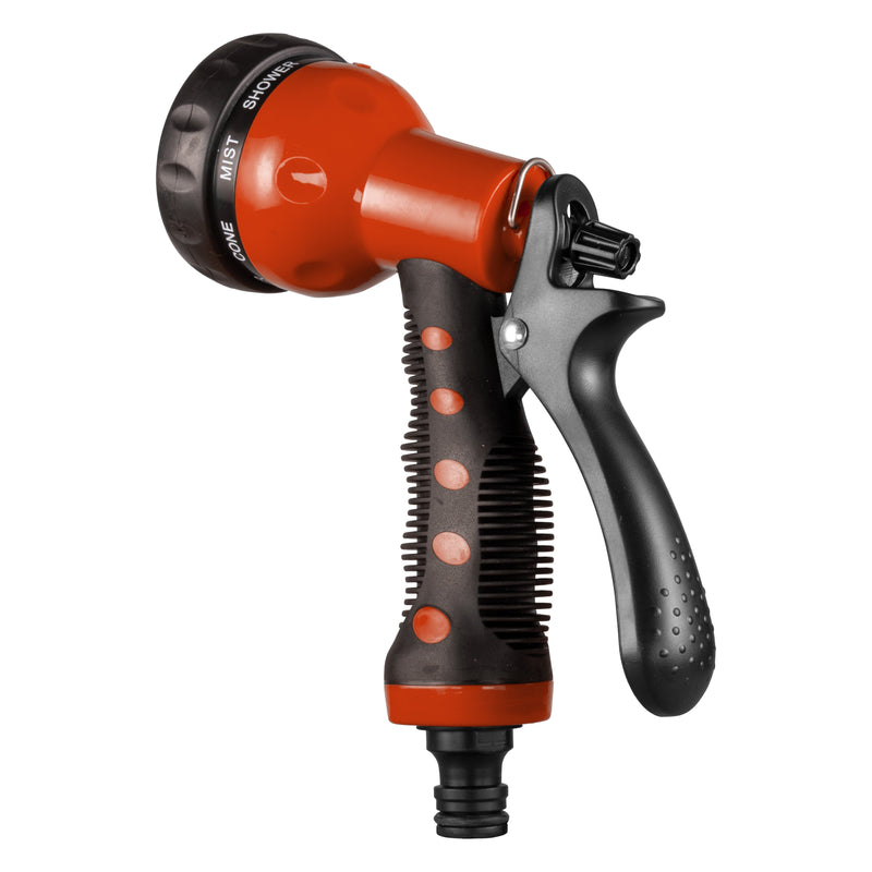 Hose Gun Water Sprayer 8-Pattern Adjustable, Cost Wise Orange - Home & Garden > Lawn & Garden > Watering & Irrigation > Garden Hose Spray Nozzles Garden watering