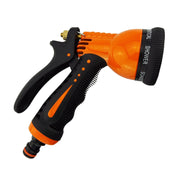 7-Function Garden Hose Sprayer (Black/Orange Zebra) - Garden watering