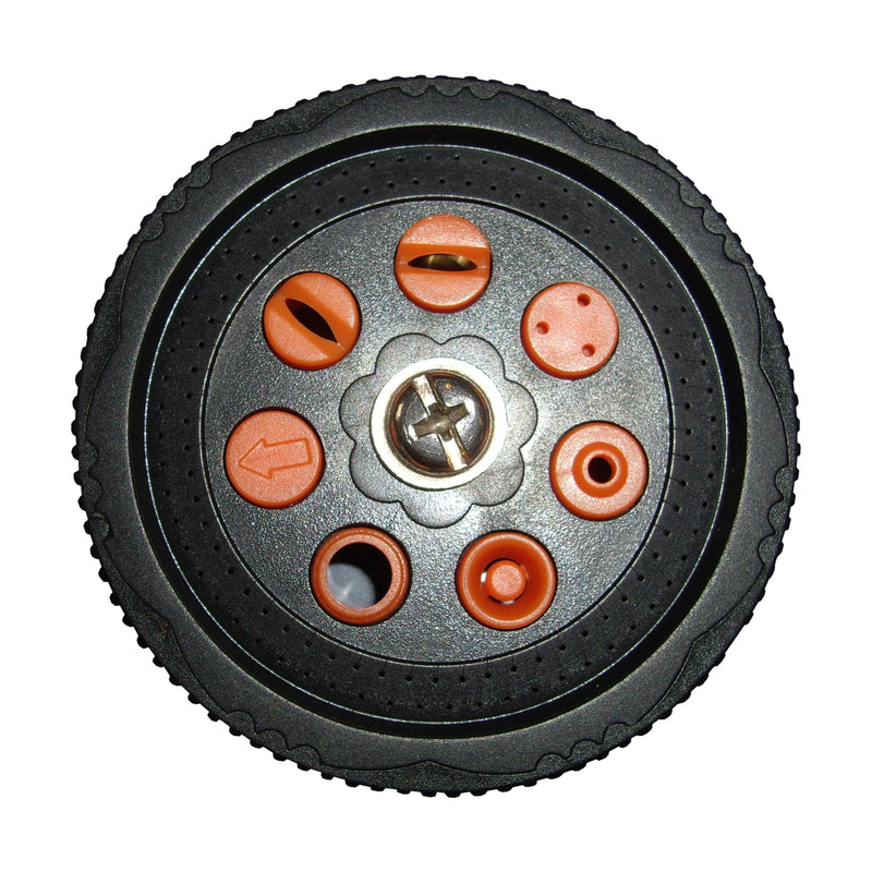 7-Function Garden Hose Sprayer (Black/Orange Zebra) - Garden watering