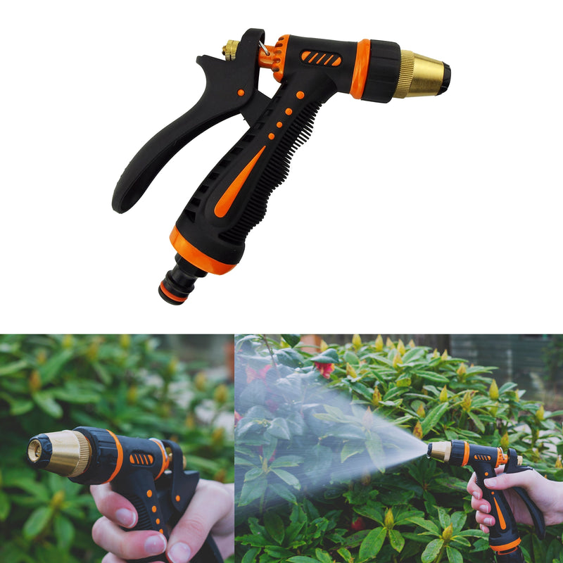 Adjustable Garden Hose Sprayer (Black/Orange Zebra) - Garden watering
