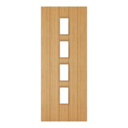 Galway Oak Unfinished Glazed Internal Fire Door FD30 - All Sizes -