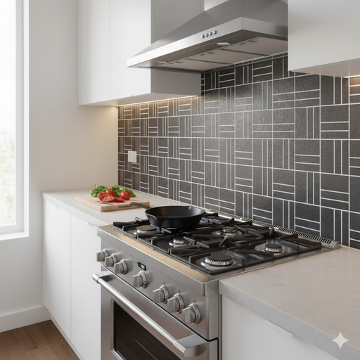 City Stone Anthracite Matt Linear Mosaic (2 per Box) - Tiles