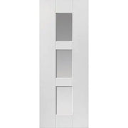 Geo White Primed Glazed Internal Door - All Sizes -