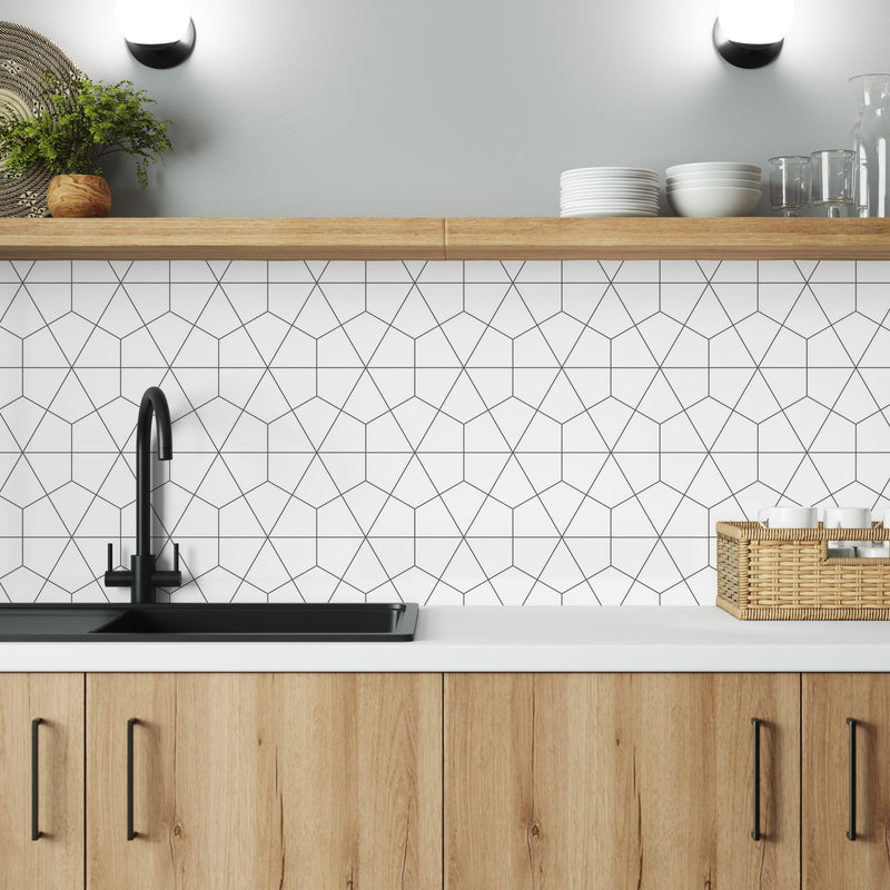 Bushboard Alloy Geometry Aluminium Feature Kitchen Splashback