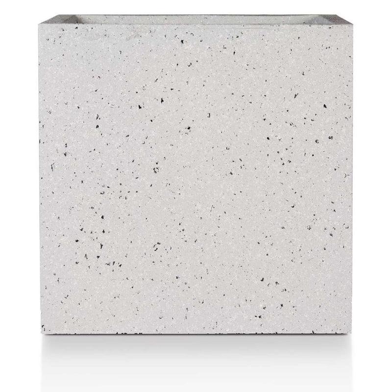 IDEALIST Lite Contemporary Flower Box Square Garden Planter, Light Concrete Outdoor Large Plant Pot H50 L50 W50 cm, 126L - Home & Garden > Lawn & Garden > Gardening > Pots & Planters > Planters
