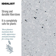 IDEALIST Lite Contemporary Flower Box Square Garden Planter, Light Concrete Outdoor Large Plant Pot H40 L40 W40 cm, 65L - Home & Garden > Lawn & Garden > Gardening > Pots & Planters > Planters