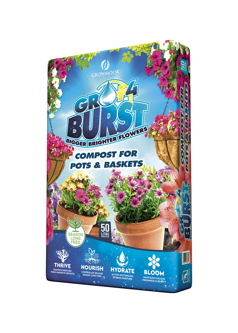 Gro+4 Burst Compost for Pots & Baskets 50L -