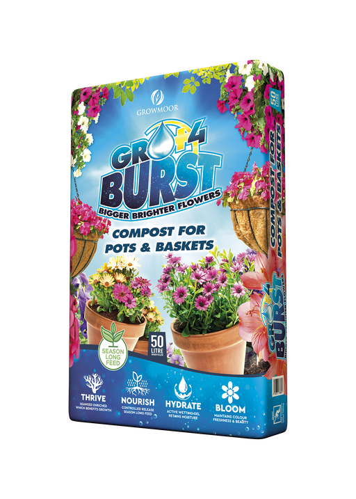 Gro+4 Burst Compost for Pots & Baskets 50L -