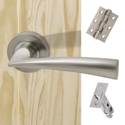 Mars Chrome/Satin Nickel Handle Hardware Pack - Doors