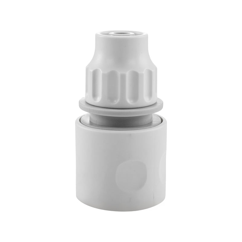 10mm Female Hose Connector, White/Grey - Home & Garden > Lawn & Garden > Watering & Irrigation > Garden Hose Fittings & Valves > Garden Hose Fittings Garden watering