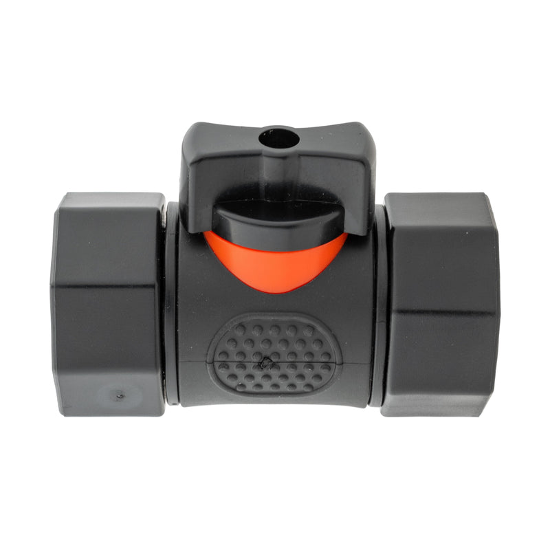 In-Line BSPF Valve with 2 x 16mm Barbed Straight Connectors - Home & Garden > Lawn & Garden > Watering & Irrigation > Garden Hose Fittings & Valves > Garden Hose Fittings Garden watering