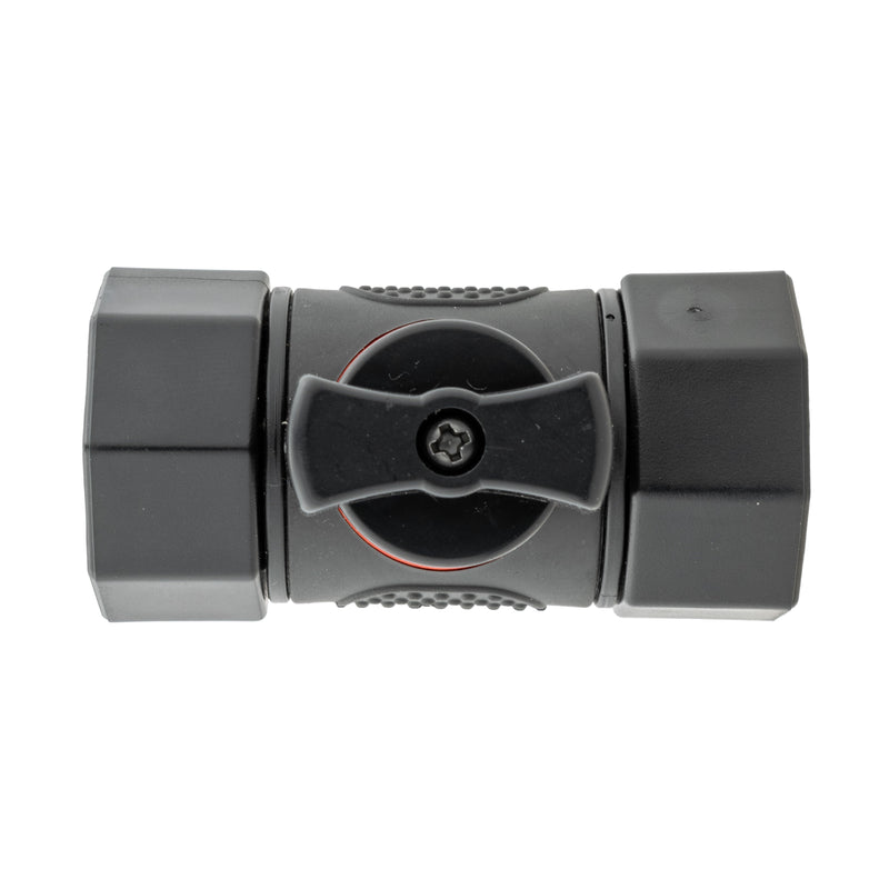 In-Line BSPF Valve with 2 x 20mm MDPE Straight Connectors - Home & Garden > Lawn & Garden > Watering & Irrigation > Garden Hose Fittings & Valves > Garden Hose Fittings Garden watering