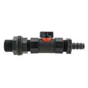 Water Butt Connector 3/4" BSP with In-Line BSPF Valve and 16mm Barbed Straight - Home & Garden > Lawn & Garden > Watering & Irrigation Garden watering