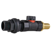 Water Butt Connector 3/4" BSP with In-Line BSPF Valve and 19mm Brass Barb - Hardware > Plumbing > Plumbing Fittings & Supports Garden watering