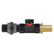 Water Butt Connector 3/4" BSP with In-Line BSPF Valve and 25mm Brass Barb - Hardware > Plumbing > Plumbing Fittings & Supports Garden watering