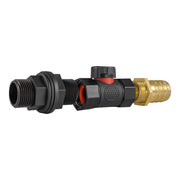 Water Butt Connector 3/4" BSP with In-Line BSPF Valve and 25mm Brass Barb - Hardware > Plumbing > Plumbing Fittings & Supports Garden watering