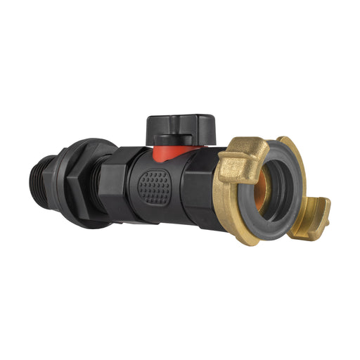 Water Butt Connector 3/4" BSP with In-Line BSPF Valve and Geka Type Connector - Home & Garden > Lawn & Garden > Watering & Irrigation > Garden Hose Fittings & Valves > Garden Hose Fittings Garden watering