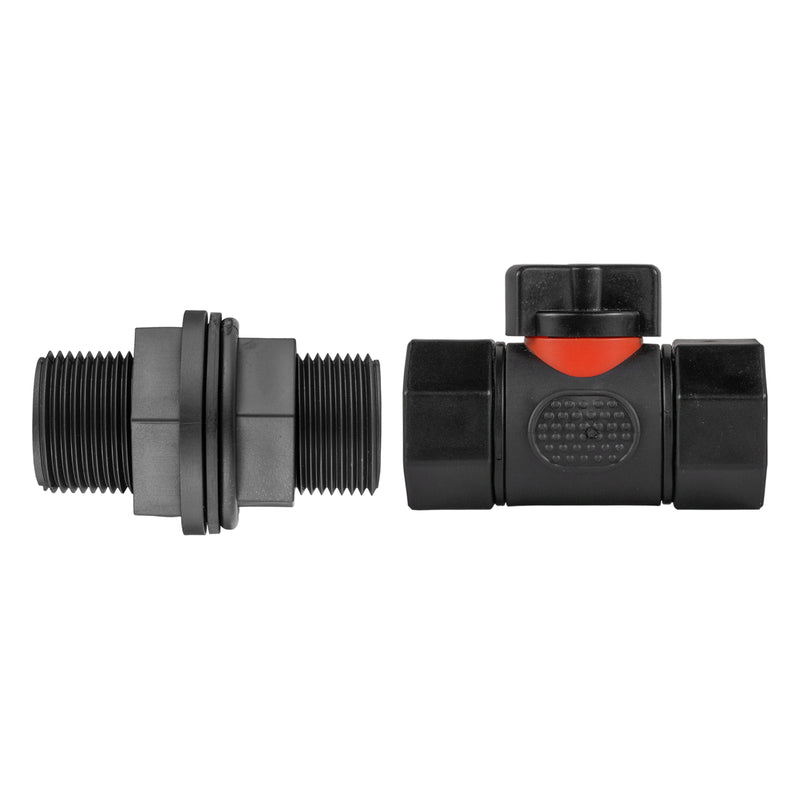 Water Butt Connector 3/4" BSP with In-Line BSPF Threaded Valve - Home & Garden > Lawn & Garden > Watering & Irrigation Garden watering