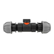 In-Line BSPF Valve with 2 x 20mm MDPE Straight Connectors - Home & Garden > Lawn & Garden > Watering & Irrigation > Garden Hose Fittings & Valves > Garden Hose Fittings Garden watering