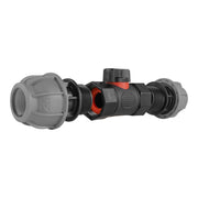 In-Line BSPF Valve with 2 x 20mm MDPE Straight Connectors - Home & Garden > Lawn & Garden > Watering & Irrigation > Garden Hose Fittings & Valves > Garden Hose Fittings Garden watering