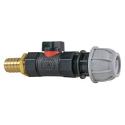 20mm MDPE Straight with In-Line BSPF Valve and 19mm Brass Barb - Home & Garden > Lawn & Garden Garden watering