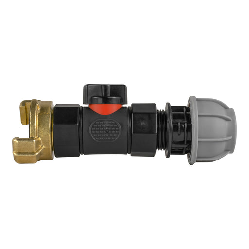 20mm MDPE Straight with In-Line BSPF Valve and Geka Type Connector - Home & Garden > Lawn & Garden Garden watering