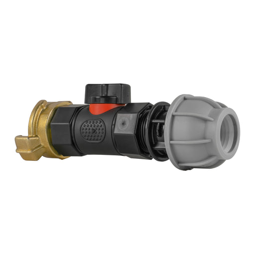 20mm MDPE Straight with In-Line BSPF Valve and Geka Type Connector - Home & Garden > Lawn & Garden Garden watering