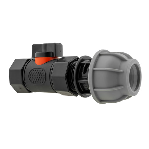 20mm MDPE Straight with In-Line BSPF Threaded Valve - Home & Garden > Lawn & Garden Garden watering