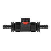 In-Line BSPF Valve with 2 x 16mm Barbed Straight Connectors - Home & Garden > Lawn & Garden > Watering & Irrigation > Garden Hose Fittings & Valves > Garden Hose Fittings Garden watering