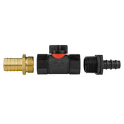 16mm Barbed Straight with In-Line BSPF Valve and 19mm Brass Barb - Home & Garden > Lawn & Garden Garden watering
