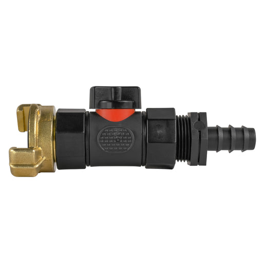 16mm Barbed Straight with In-Line BSPF Valve and Geka Type Connector - Home & Garden > Lawn & Garden Garden watering