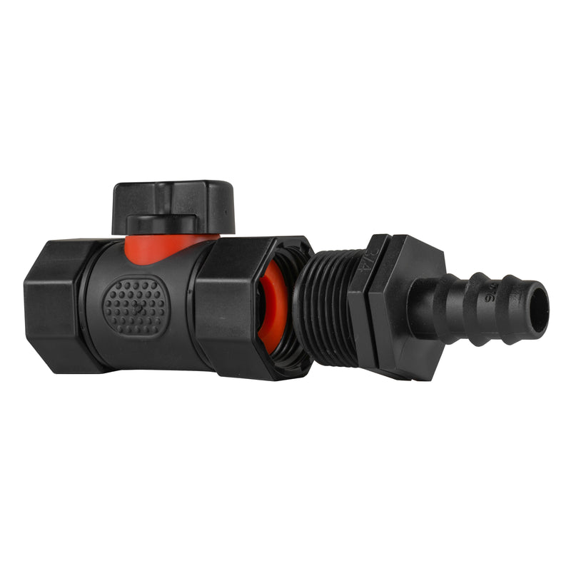 16mm Barbed Straight with In-Line BSPF Threaded Valve - Home & Garden > Lawn & Garden Garden watering