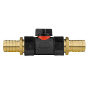 19mm Brass Barb with In-Line BSPF Valve and 25mm Brass Barb - Home & Garden > Lawn & Garden Garden watering