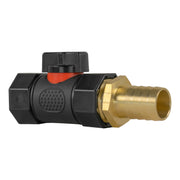 19mm Brass Barb with In-Line BSPF Threaded Valve - Home & Garden > Lawn & Garden Garden watering