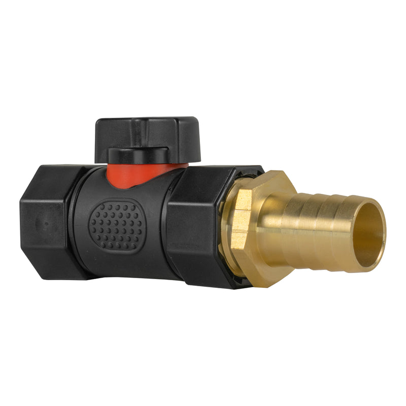 19mm Brass Barb with In-Line BSPF Threaded Valve - Home & Garden > Lawn & Garden Garden watering