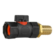 19mm Brass Barb with In-Line BSPF Threaded Valve - Home & Garden > Lawn & Garden Garden watering