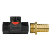 19mm Brass Barb with In-Line BSPF Threaded Valve - Home & Garden > Lawn & Garden Garden watering