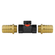 In-Line BSPF Valve with 2 x 25mm Brass Barb Connectors - Home & Garden > Lawn & Garden > Watering & Irrigation > Garden Hose Fittings & Valves > Garden Hose Fittings Garden watering