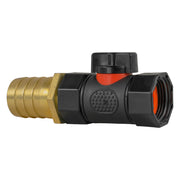 25mm Brass Barb with In-Line BSPF Threaded Valve - Home & Garden > Lawn & Garden Garden watering