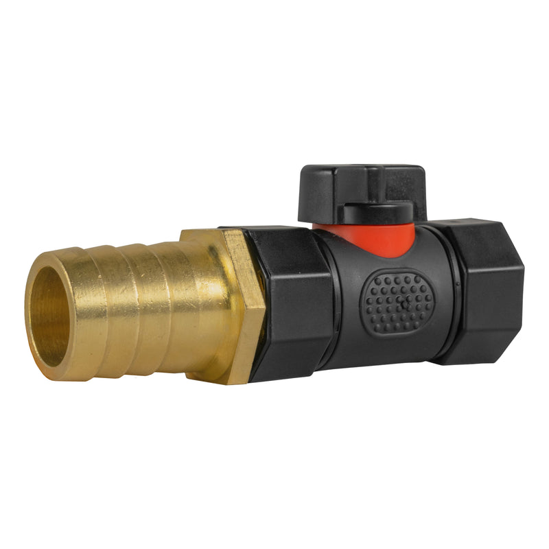 25mm Brass Barb with In-Line BSPF Threaded Valve - Home & Garden > Lawn & Garden Garden watering