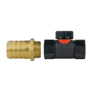 25mm Brass Barb with In-Line BSPF Threaded Valve - Home & Garden > Lawn & Garden Garden watering