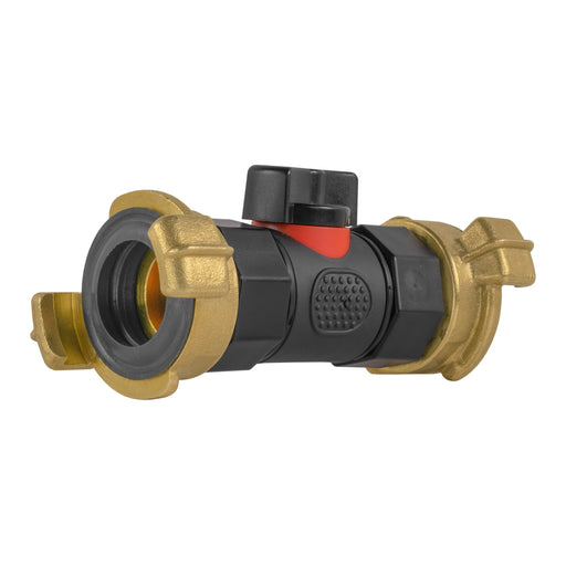 In-Line BSPF Valve with 2 x Geka Type Connectors - Home & Garden > Lawn & Garden > Watering & Irrigation > Garden Hose Fittings & Valves > Garden Hose Fittings Garden watering