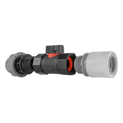 Hose Connector WL with In-Line BSPF Valve and 20mm MDPE Straight - Home & Garden > Lawn & Garden > Watering & Irrigation > Garden Hose Fittings & Valves > Garden Hose Fittings Garden watering