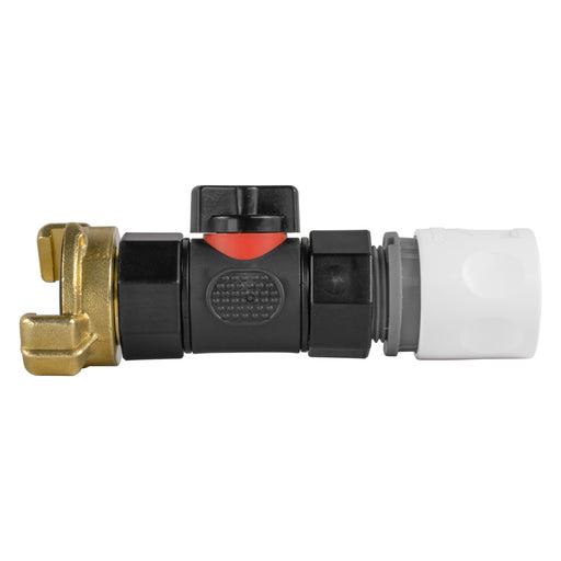 Hose Connector WL with In-Line BSPF Valve and Geka Type Connector - Home & Garden > Lawn & Garden > Watering & Irrigation > Garden Hose Fittings & Valves > Garden Hose Fittings Garden watering
