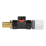 Hose Connector WL with In-Line BSPF Valve and 19mm Brass Barb - Home & Garden > Lawn & Garden > Watering & Irrigation > Garden Hose Fittings & Valves > Garden Hose Fittings Garden watering