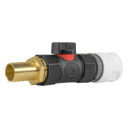 Hose Connector WL with In-Line BSPF Valve and 19mm Brass Barb - Home & Garden > Lawn & Garden > Watering & Irrigation > Garden Hose Fittings & Valves > Garden Hose Fittings Garden watering
