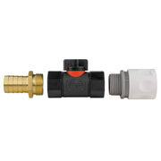 Hose Connector WL with In-Line BSPF Valve and 19mm Brass Barb - Home & Garden > Lawn & Garden > Watering & Irrigation > Garden Hose Fittings & Valves > Garden Hose Fittings Garden watering
